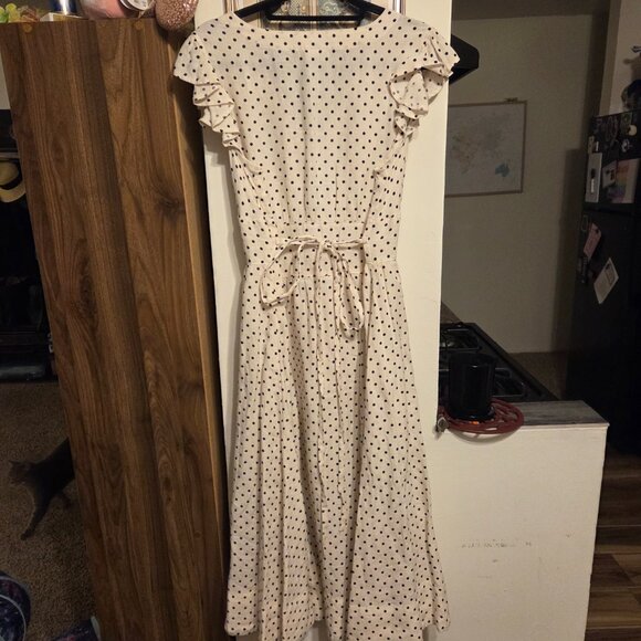 Son de Flor Diane Dress, Ruffle Sleeve Polka Dot - Picture 4 of 4
